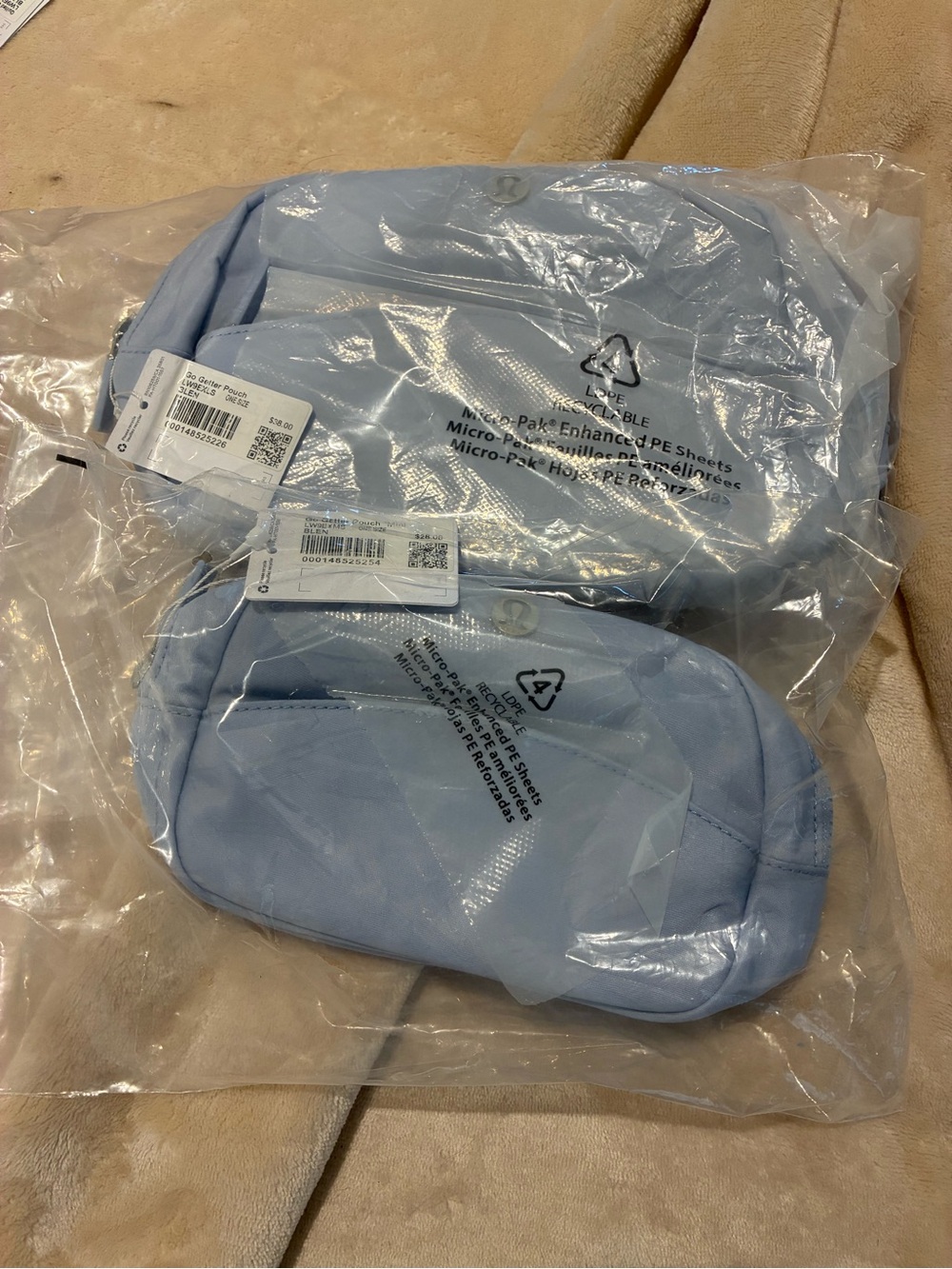 Lulu's Light Blue Travel Pouches Duo
